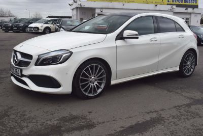 Mercedes-Benz A Class 2.1 A200d AMG Line (Premium Plus) 7G-DCT (s/s) 5dr Auto Hatchback Diesel WhiteMercedes-Benz A Class 2.1 A200d AMG Line (Premium Plus) 7G-DCT (s/s) 5dr Auto Hatchback Diesel White at Motor Finance 4u Tunbridge Wells