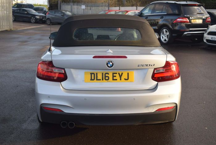BMW 2 Series 2.0 220d M Sport (s/s) 2dr Convertible Diesel Silver