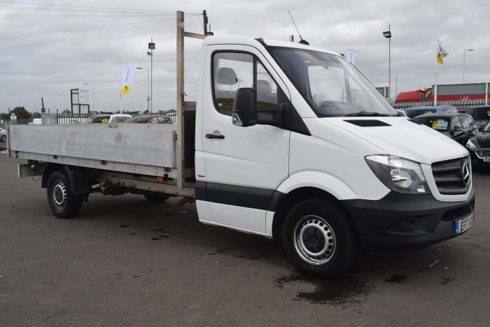 Mercedes-Benz Sprinter 2.1 CDI 314 Dropside Truck 2dr (EU6, LWB) Chassis Cab Diesel White