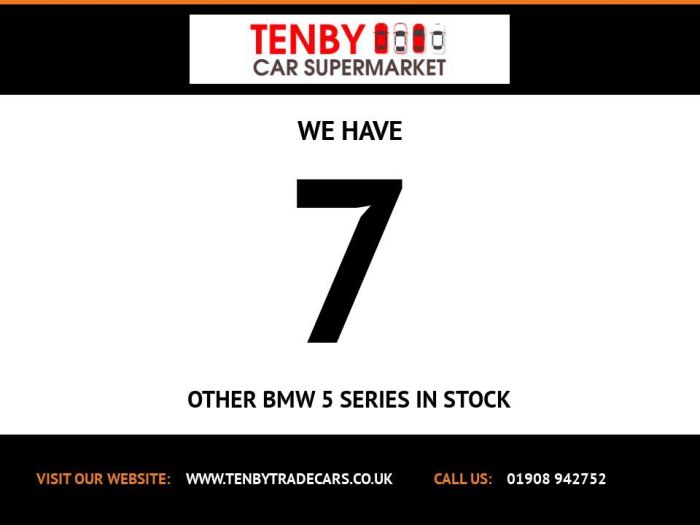 BMW 5 Series 2.0 520D M SPORT 4d 188 BHP Saloon Diesel BLACK