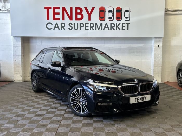 BMW 5 Series 2.0 520d M Sport Touring 5dr Diesel Auto Euro 6 (s/s) (190 ps) Estate Diesel BLACK
