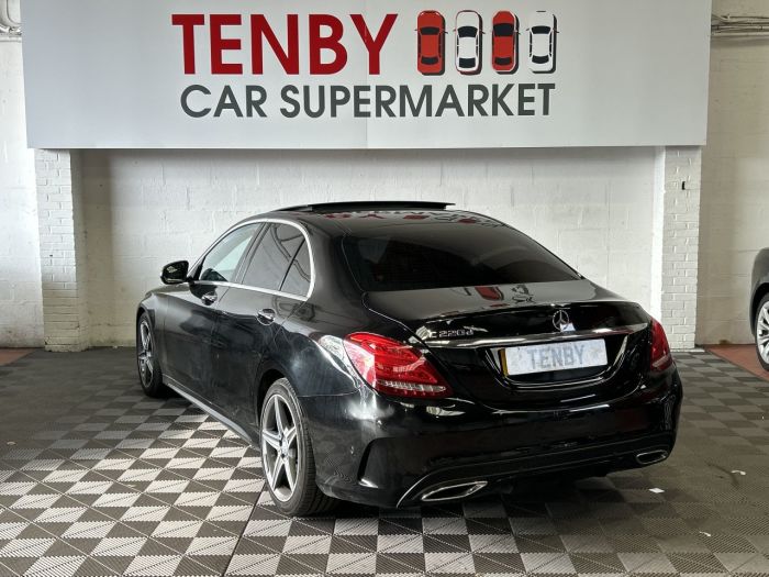 Mercedes-Benz C Class 2.1 C220d AMG Line (Premium) Saloon 4dr Diesel G-Tronic+ Euro 6 (s/s) (170 ps) Saloon Diesel BLACK